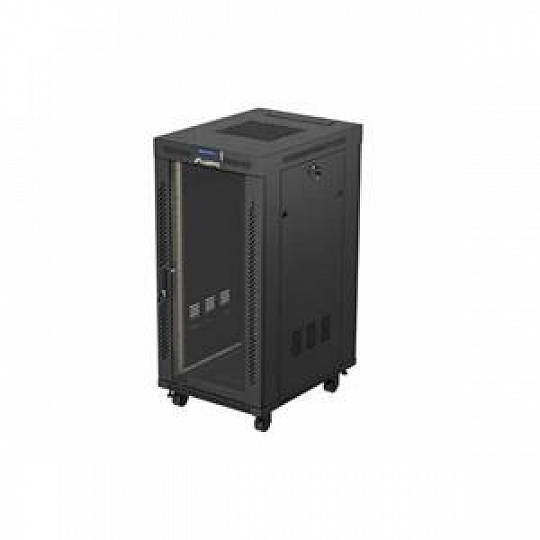 LANBERG INSTALAČNÍ RACK 19" 24U 600X800 ČERNÉ SKLENĚNÉ DVEŘE LCD (FLAT PACK) V2