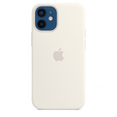 iPhone 12 mini Silicone Case with MagSafe White/SK