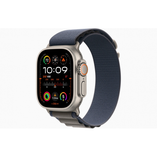Apple Watch Ultra 2/49mm/Titan/Sport Band/Blue Alpine/Medium
