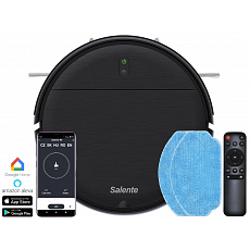 Salente R2, robotický vysavač, stírání vodou, nabíjecí stanice, černý Salente R2, robotický vysavač, stírání vodou, nabíjecí stanice, černý