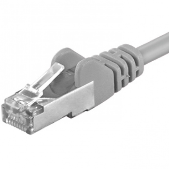 PremiumCord Patch kabel FTP, CAT6, AWG26, 10m, šedá