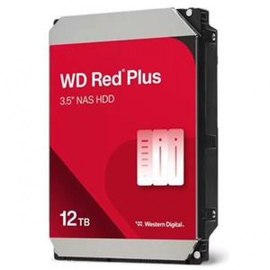 WD RED PLUS NAS WD120EFGX 12TB SATAIII/600 512MB cache, 260MB/s, CMR
