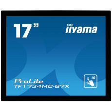 17" iiyama TF1734MC-B7X: TN, 1280x1024, capacitive, 10P, 350cd/m2, VGA, DP, HDMI, IP65, černý