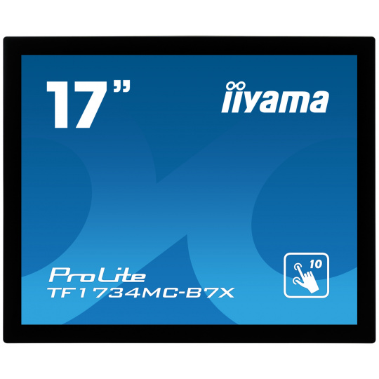 17" iiyama TF1734MC-B7X: TN, 1280x1024, capacitive, 10P, 350cd/m2, VGA, DP, HDMI, IP65, černý