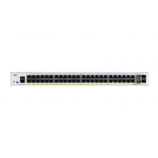 Catalyst C1000-48P-4G-L, 48x 10/100/1000 Ethernet PoE+ and 370W PoE budget ports, 4x 1G SFP uplinks Catalyst C1000-48P-4G-L, 48x 10/100/1000 Ethernet PoE+ and 370W PoE budget ports, 4x 1G SFP uplinks