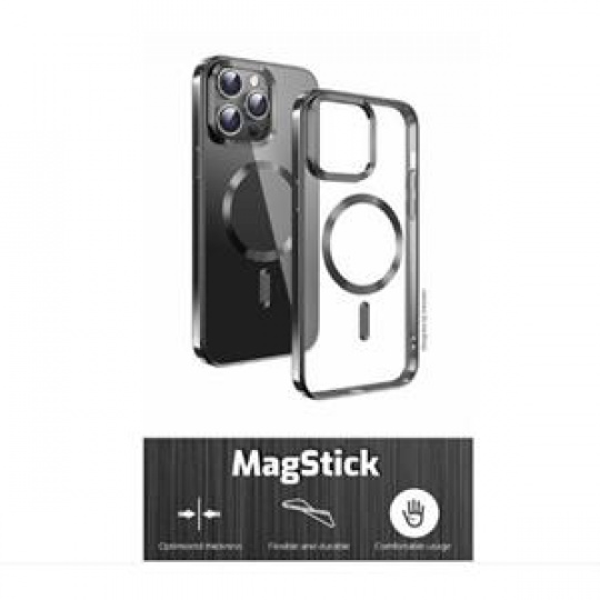 SWISSTEN POUZDRO CLEAR JELLY MagStick METALLIC PRO IPHONE XS ČERNÉ