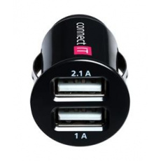 Auto adaptér 2xUSB 2.1 a 1 A - černý Auto adaptér 2xUSB 2.1 a 1 A - černý