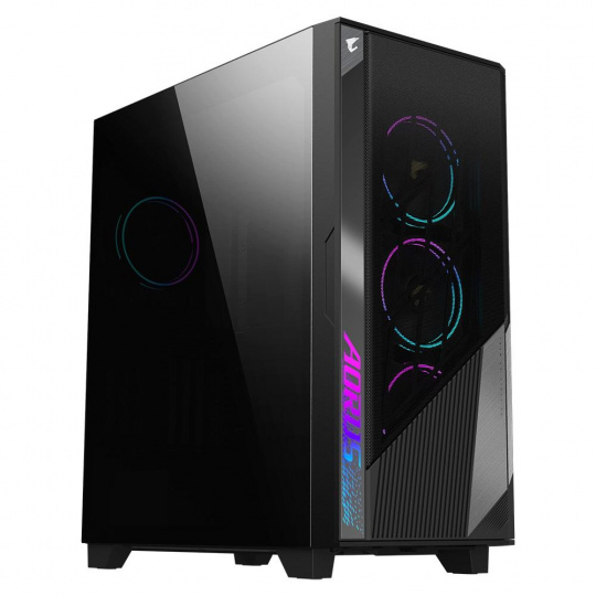 GIGABYTE herní skříň case GB-AC500G ST RGB Lighting, Mid Tower, temperované sklo, airflow design