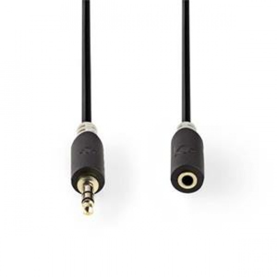 Nedis CABW22050AT20 - Stereofonní Audio Kabel | 3,5mm Zástrčka - 3,5mm Zásuvka | 2 m | Antracit