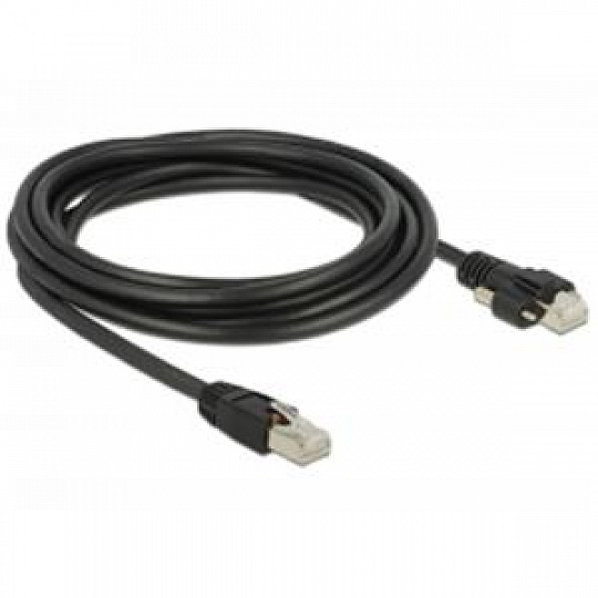 Delock Kabel RJ45 samec > RJ45 samec se šroubky Cat.6 SSTP 3 m Delock Kabel RJ45 samec > RJ45 samec se šroubky Cat.6 SSTP 3 m