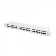 LANBERG PATCH PANEL 24 PORTŮ 1U 19" CAT.6 FTP STÍNĚNÝ ŠEDÝ