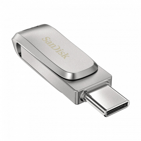 SanDisk Ultra Dual Drive Luxe/32GB/150MBps/USB 3.1/USB-A + USB-C/Stříbrná