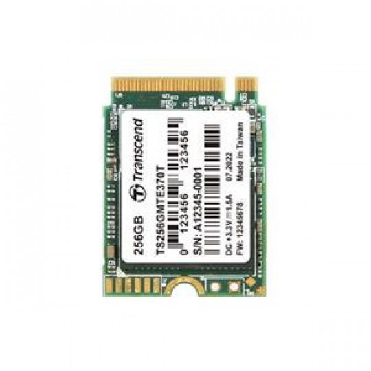 TRANSCEND MTE370T 256GB SSD disk M.2 2230, PCIe Gen3 x4 NVMe 1.3 (3D TLC), 2000MB/s R, 1100MB/s W