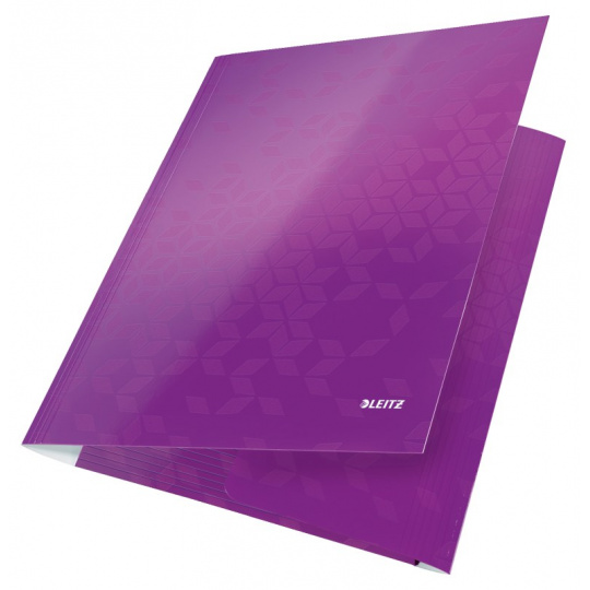 LEITZ Tříchlopňové desky  WOW, A4, purpurová