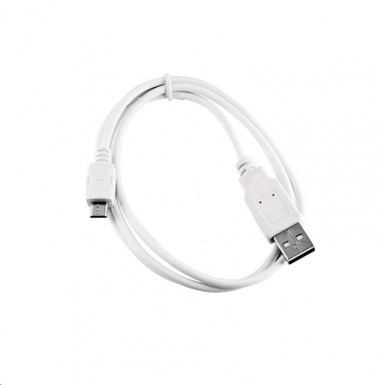 Kabel C-TECH USB 2.0 AM/Micro, 1m, bílý