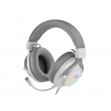 GENESIS herní sluchátka s mikrofonem NEON 750, RGB podsvícení, bílá