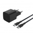 BELKIN 25W USB PD nabíjecí adaptér černý + 1m USB-C kabel