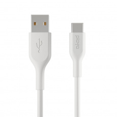 Playa by Belkin kabel USB-A - USB-C, 1m, bílý Playa by Belkin kabel USB-A - USB-C, 1m, bílý