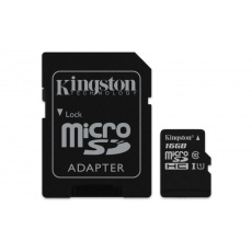 16GB microSDHC Kingston UHS-I Industrial Temp + SD adapter