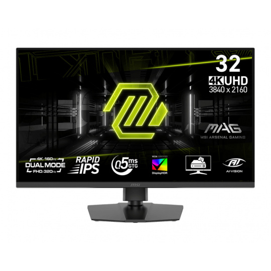 MSI MAG/322URDF E16/31,5"/IPS/4K UHD/160Hz/0,5ms/Černá/3R MSI MAG/322URDF E16/31,5"/IPS/4K UHD/160Hz/0,5ms/Černá/3R