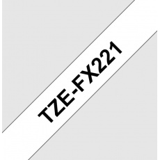 TZE-FX221, bílá/černá, 9 mm, s flexibilní páskou TZE-FX221, bílá/černá, 9 mm, s flexibilní páskou