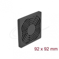 Delock Rošt ventilátoru s protiprachovým filtrem, rozměr 92 x 92 mm, černý Delock Rošt ventilátoru s protiprachovým filtrem, rozměr 92 x 92 mm, černý