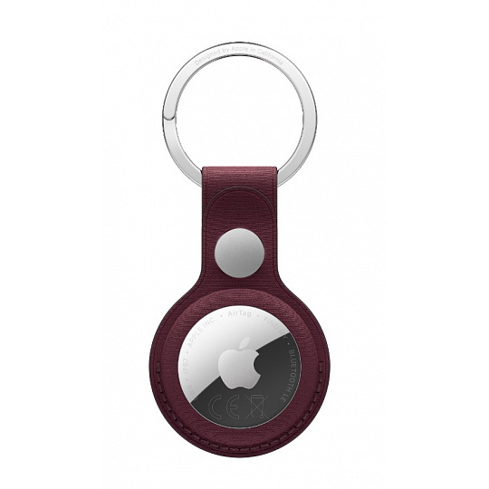 AirTag FineWoven Key Ring - Burgundy AirTag FineWoven Key Ring - Burgundy