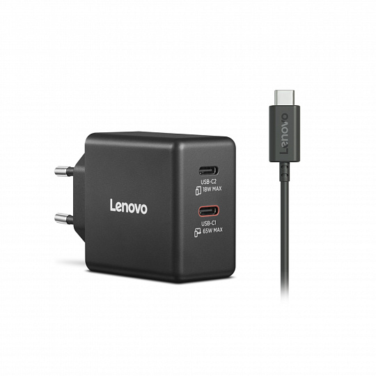 Lenovo Dual USB-C 65W GaN Charger Lenovo Dual USB-C 65W GaN Charger