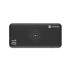 NATEC bezdrátová powerbanka TREVI 10 000mAH černá, USB 2.0, typu C a MICRO NATEC bezdrátová powerbanka TREVI 10 000mAH černá, USB 2.0, typu C a MICRO