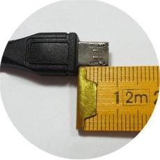 PremiumCord Kabel micro USB 2.0, A-B 1,8m, dlouhý micro USB konektor