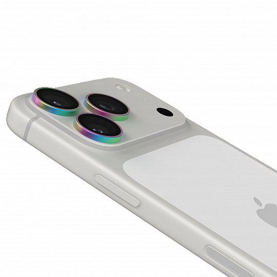Glass Elite Anti-Reflective Camera Rings for Apple iPhone 18 Pro Max / 18 Pro - Iridescent Glass Elite Anti-Reflective Camera Rings for Apple iPhone 18 Pro Max / 18 Pro - Iridescent