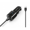 Nabíječka do auta  Aligator USB-C s USB TCH 2,4A černá