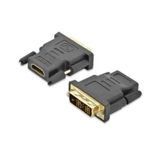 Ednet Adaptér DVI, DVI (18 + 1) samec na HDMI typu A samice, DVI-D single link, Full HD, černý, zlato