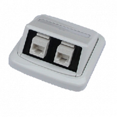 Dvojzásuvka ABB TANGO 2xRJ45 Cat5e UTP bílá Dvojzásuvka ABB TANGO 2xRJ45 Cat5e UTP bílá