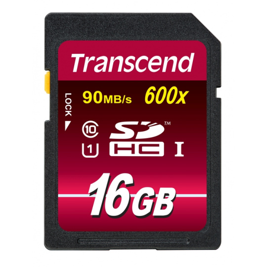 Transcend 16GB SDHC (Class 10) UHS-I 600x (Ultimate) MLC paměťová karta