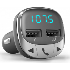 ENERGY Car Transmitter FM Bluetooth, 2x USB, microSD, 7-segmentový LED displej, Hands-Free