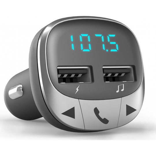 ENERGY Car Transmitter FM Bluetooth, 2x USB, microSD, 7-segmentový LED displej, Hands-Free