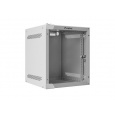 LANBERG RACKOVÁ SKŘÍŇ 10" NÁSTĚNNÁ 6U/280X310 (v rozloženém stavu) S PROSKLENÝMI DVEŘMI ŠEDÁ