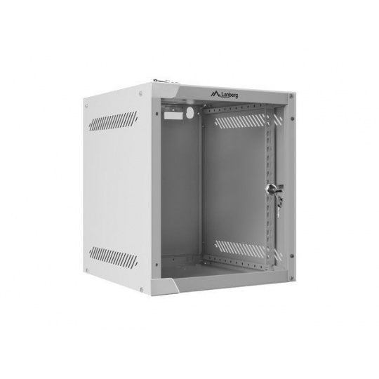 LANBERG RACKOVÁ SKŘÍŇ 10" NÁSTĚNNÁ 6U/280X310 (v rozloženém stavu) S PROSKLENÝMI DVEŘMI ŠEDÁ