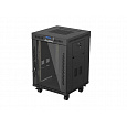 19" VOLNĚ STOJÍCÍ RACKOVÁ SKŘÍŇ 15U/600X600 (FLAT PACK) S PROSKLENÝMI DVEŘMI LCD ČERNÁ LANBERG V2