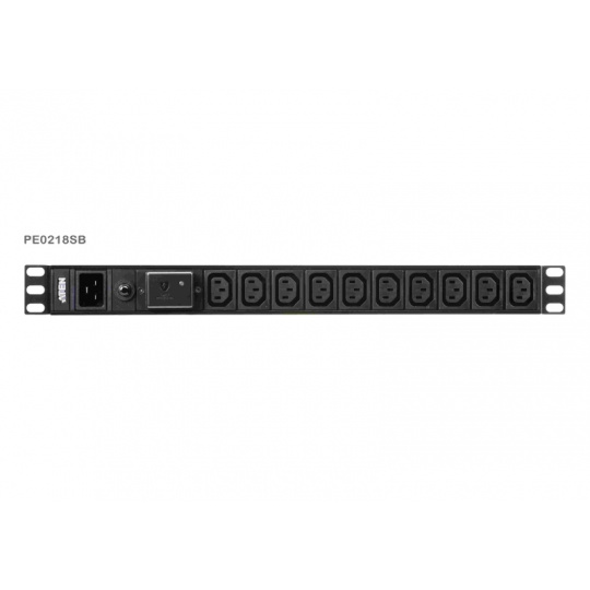 Aten PE0218S 1U Basic PDU s přepěťovou ochranou 10A Vstup C20 Výstup18x C13