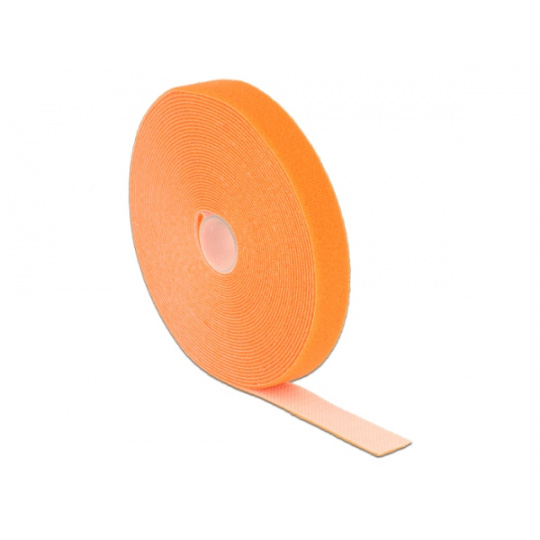 Delock Hook-and-loop fasteners L 10 m x W 20 mm roll orange