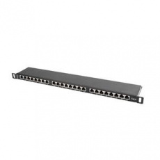 LANBERG PATCH PANEL 24 PORTŮ 0,5U 19" CAT.6 FTP STÍNĚNÝ ČERNÝ LANBERG PATCH PANEL 24 PORTŮ 0,5U 19" CAT.6 FTP STÍNĚNÝ ČERNÝ