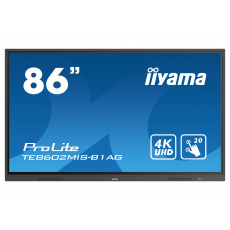 86" iiyama TE8602MIS-B1AG: IPS, 4K, 400cd/m2, iiWare, WiFi, 2x Touch Pen, HDMI, 20P
