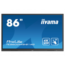 86" iiyama TE8602MIS-B1AG: IPS, 4K, 400cd/m2, iiWare, WiFi, 2x Touch Pen, HDMI, 20P 86" iiyama TE8602MIS-B1AG: IPS, 4K, 400cd/m2, iiWare, WiFi, 2x Touch Pen, HDMI, 20P