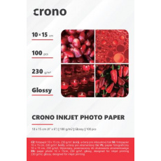 Crono PHPL1015, fotopapír lesklý, 10x15 cm, 230g, 100ks Crono PHPL1015, fotopapír lesklý, 10x15 cm, 230g, 100ks