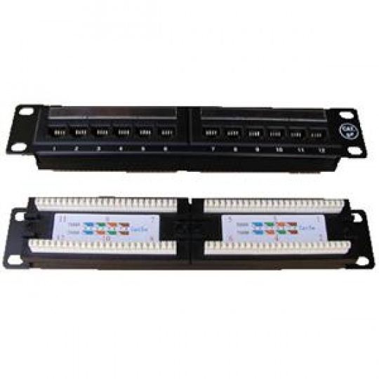 DATACOM Patch panel 10“ UTP cat5e 12portů