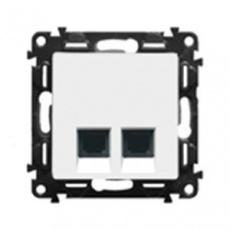 Valena LIFE 2xRJ45 C6 UTP bílá lin. Valena LIFE 2xRJ45 C6 UTP bílá lin.