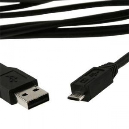 USB Kabel A Male/Micro B Male 2.0 Black HQ 1,8m