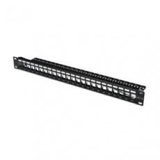 Digitus Neosazený Patch Panel, 24 port, stíněný, 1U, černý